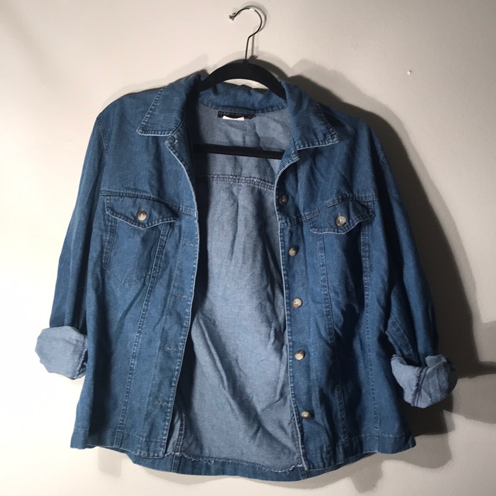 denim button down